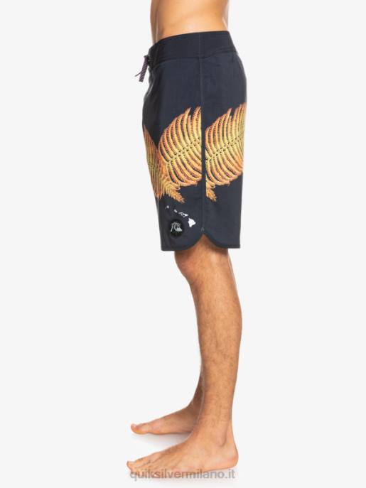 esso Quiksilver uomini surfsilk hawaii capesante 19 pantaloncini da surf nero HTZR1881