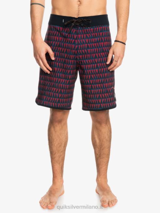 esso Quiksilver uomini surfsilk hawaii capesante 19 pantaloncini da surf vino rubino HTZR1322