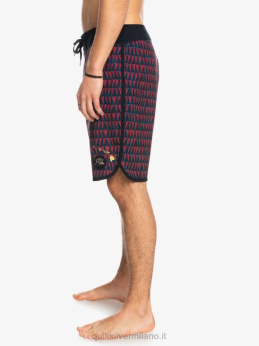 esso Quiksilver uomini surfsilk hawaii capesante 19 pantaloncini da surf vino rubino HTZR1322