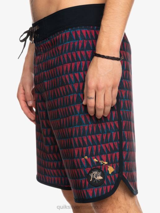 esso Quiksilver uomini surfsilk hawaii capesante 19 pantaloncini da surf vino rubino HTZR1322