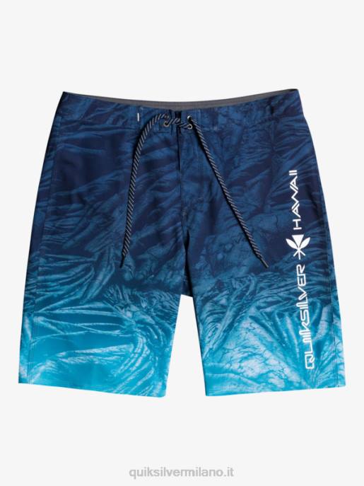 esso Quiksilver uomini surfsilk hawaii homegrown sbiadito 20 boardshorts insegne blu HTZR1609