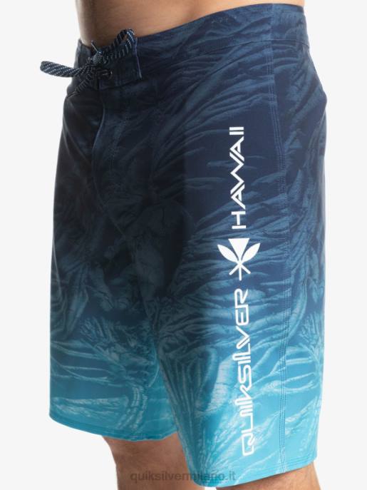 esso Quiksilver uomini surfsilk hawaii homegrown sbiadito 20 boardshorts insegne blu HTZR1609