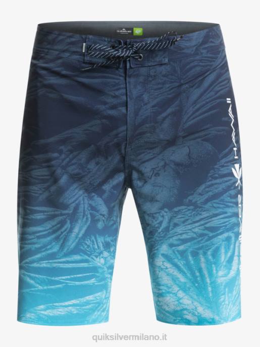 esso Quiksilver uomini surfsilk hawaii homegrown sbiadito 20 boardshorts insegne blu HTZR1609