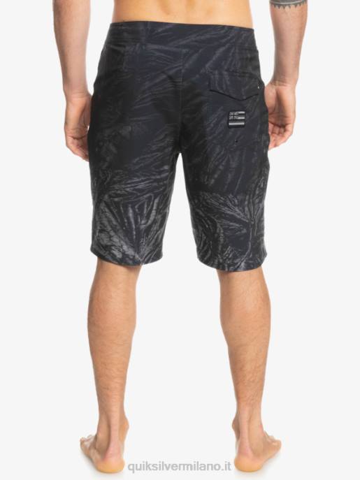 esso Quiksilver uomini surfsilk hawaii homegrown sbiadito 20 boardshorts nero HTZR1608