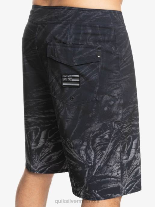 esso Quiksilver uomini surfsilk hawaii homegrown sbiadito 20 boardshorts nero HTZR1608