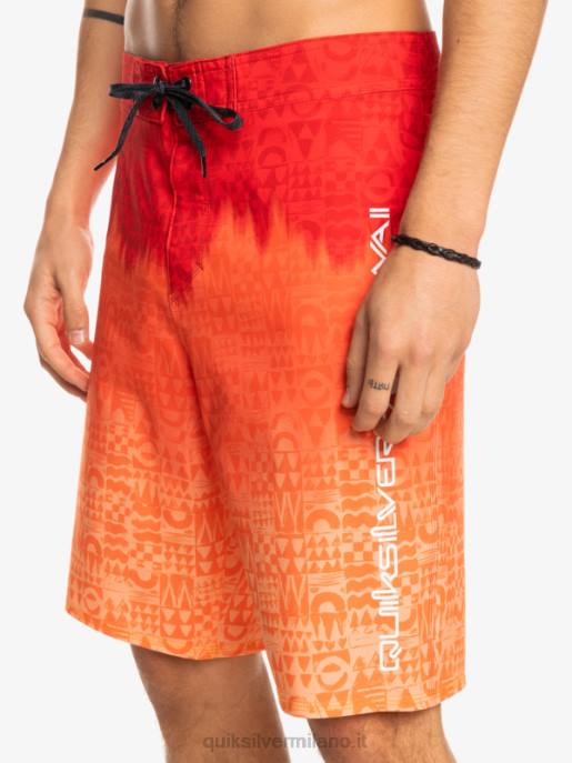 esso Quiksilver uomini surfsilk hawaii homegrown sbiadito 20 boardshorts rosso ad alto rischio HTZR1610