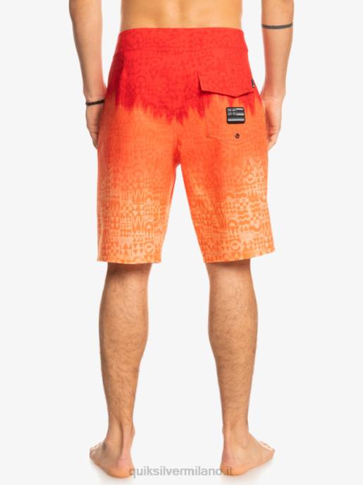 esso Quiksilver uomini surfsilk hawaii homegrown sbiadito 20 boardshorts rosso ad alto rischio HTZR1610