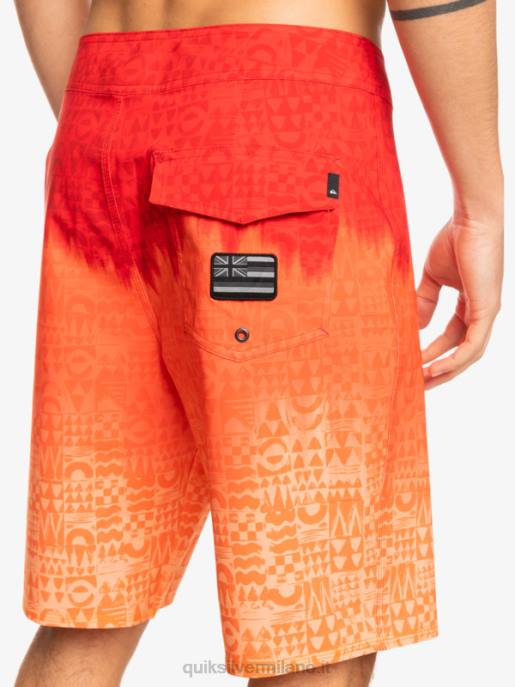 esso Quiksilver uomini surfsilk hawaii homegrown sbiadito 20 boardshorts rosso ad alto rischio HTZR1610