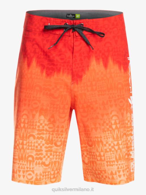 esso Quiksilver uomini surfsilk hawaii homegrown sbiadito 20 boardshorts rosso ad alto rischio HTZR1610