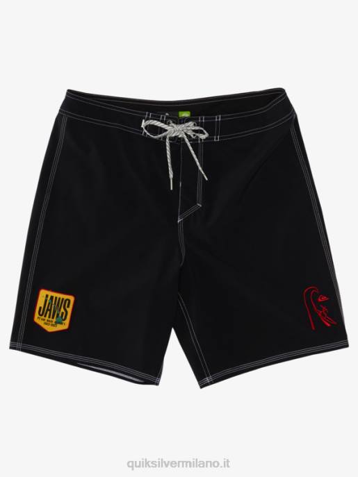esso Quiksilver uomini surfsilk jaws 19 pantaloncini da surf nero HTZR1126