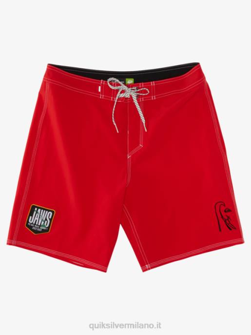 esso Quiksilver uomini surfsilk jaws 19 pantaloncini da surf rosso ad alto rischio HTZR1125