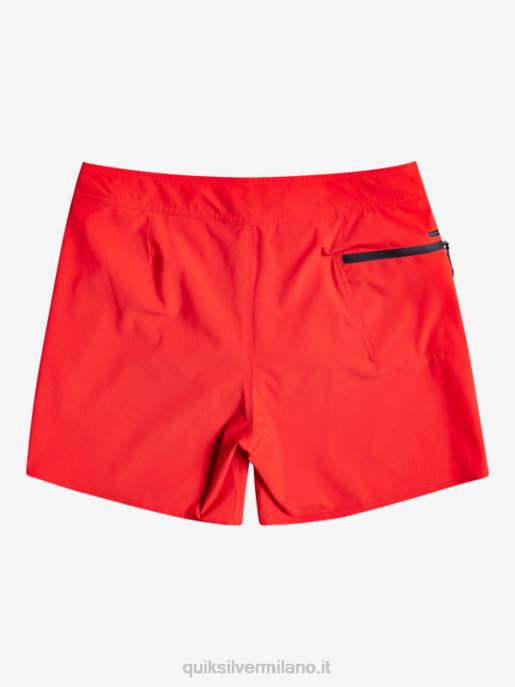 esso Quiksilver uomini surfsilk kaimana 16 pantaloncini da surf rosso ad alto rischio HTZR337