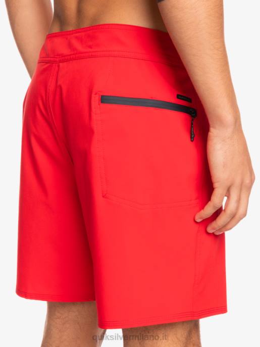 esso Quiksilver uomini surfsilk kaimana 16 pantaloncini da surf rosso ad alto rischio HTZR337