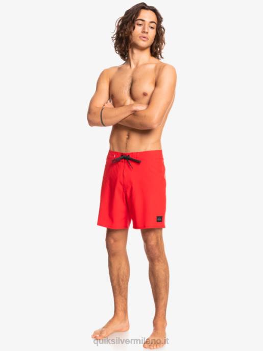 esso Quiksilver uomini surfsilk kaimana 16 pantaloncini da surf rosso ad alto rischio HTZR337