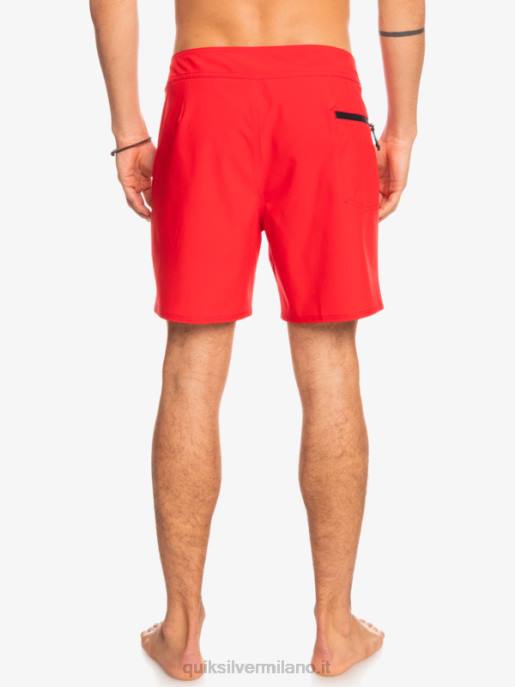 esso Quiksilver uomini surfsilk kaimana 16 pantaloncini da surf rosso ad alto rischio HTZR337