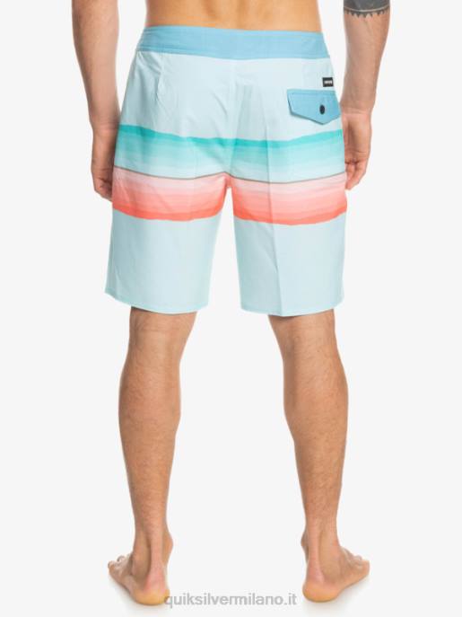 esso Quiksilver uomini surfsilk resina tinta 19 boardshorts acqua ghiacciata HTZR1442