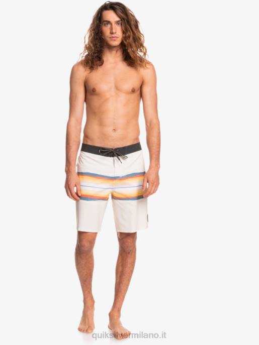esso Quiksilver uomini surfsilk resina tinta 19 boardshorts bianco antico HTZR1445