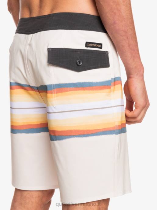 esso Quiksilver uomini surfsilk resina tinta 19 boardshorts bianco antico HTZR1445