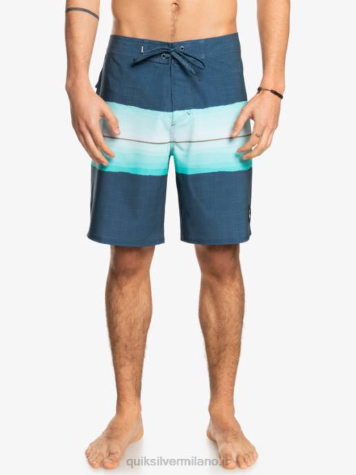 esso Quiksilver uomini surfsilk resina tinta 19 boardshorts insegne blu HTZR1441