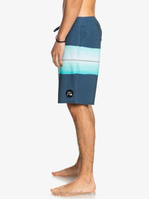 esso Quiksilver uomini surfsilk resina tinta 19 boardshorts insegne blu HTZR1441
