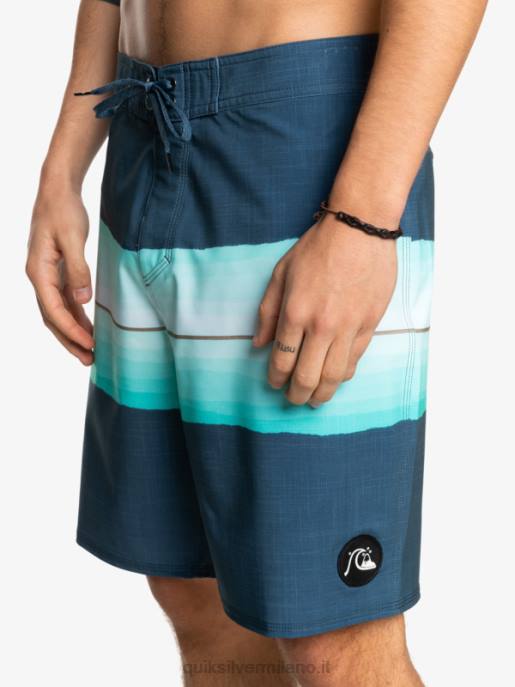esso Quiksilver uomini surfsilk resina tinta 19 boardshorts insegne blu HTZR1441