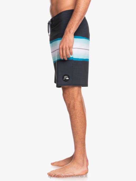 esso Quiksilver uomini surfsilk resina tinta 19 boardshorts nero HTZR1440