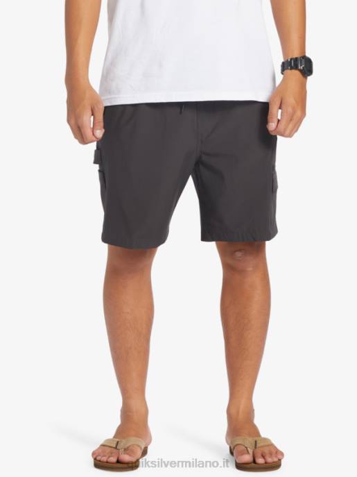 esso Quiksilver uomini taxer cargo 18 pantaloncini anfibi asfalto HTZR251