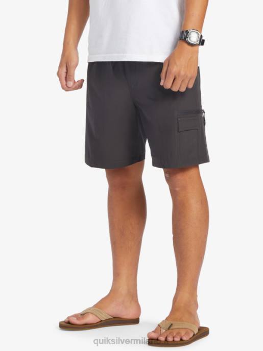 esso Quiksilver uomini taxer cargo 18 pantaloncini anfibi asfalto HTZR251