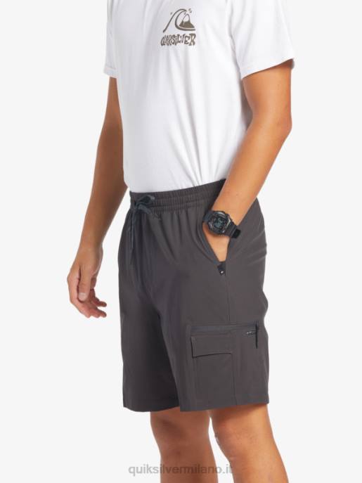 esso Quiksilver uomini taxer cargo 18 pantaloncini anfibi asfalto HTZR251