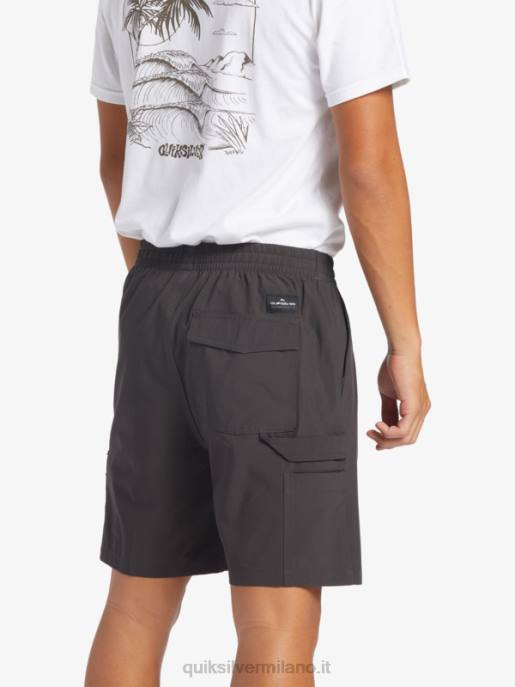 esso Quiksilver uomini taxer cargo 18 pantaloncini anfibi asfalto HTZR251