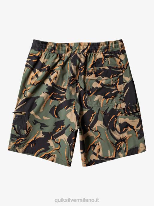 esso Quiksilver uomini taxer cargo 18 pantaloncini anfibi camo - spiaggia HTZR252