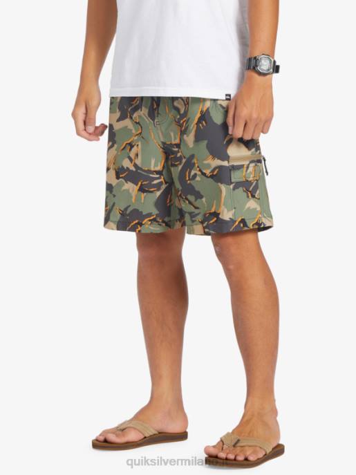 esso Quiksilver uomini taxer cargo 18 pantaloncini anfibi camo - spiaggia HTZR252