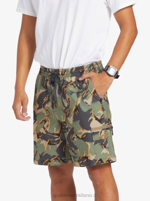 esso Quiksilver uomini taxer cargo 18 pantaloncini anfibi camo - spiaggia HTZR252