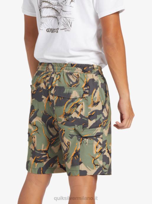 esso Quiksilver uomini taxer cargo 18 pantaloncini anfibi camo - spiaggia HTZR252