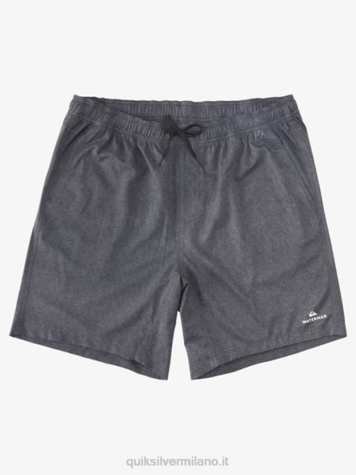 esso Quiksilver uomini waterman after surf stretch 20 pantaloncini anfibi erica nera HTZR956