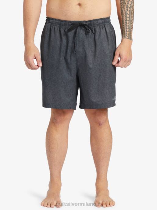 esso Quiksilver uomini waterman after surf stretch 20 pantaloncini anfibi erica nera HTZR956