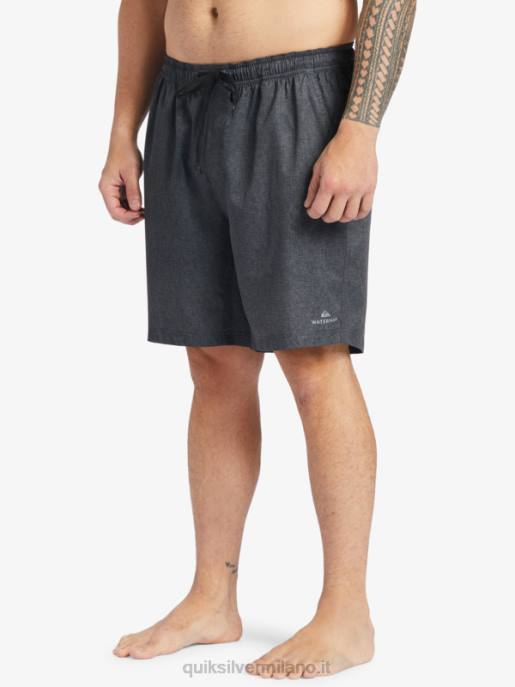 esso Quiksilver uomini waterman after surf stretch 20 pantaloncini anfibi erica nera HTZR956