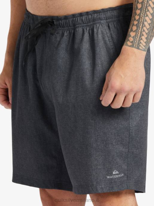 esso Quiksilver uomini waterman after surf stretch 20 pantaloncini anfibi erica nera HTZR956
