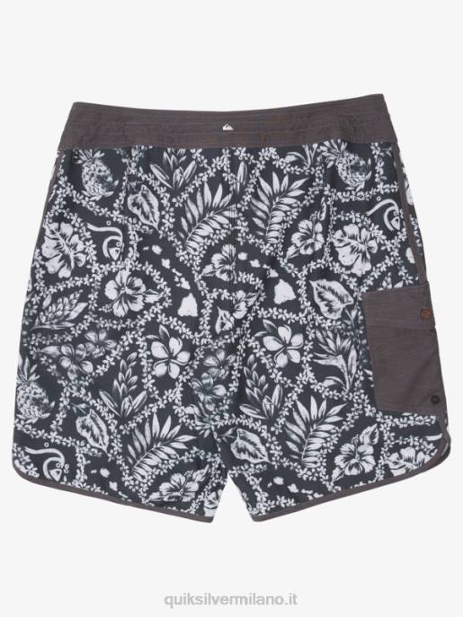 esso Quiksilver uomini waterman arrival lei 20 pantaloncini da surf smerlati lei nera di arrivo HTZR1417