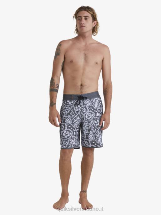 esso Quiksilver uomini waterman arrival lei 20 pantaloncini da surf smerlati lei nera di arrivo HTZR1417