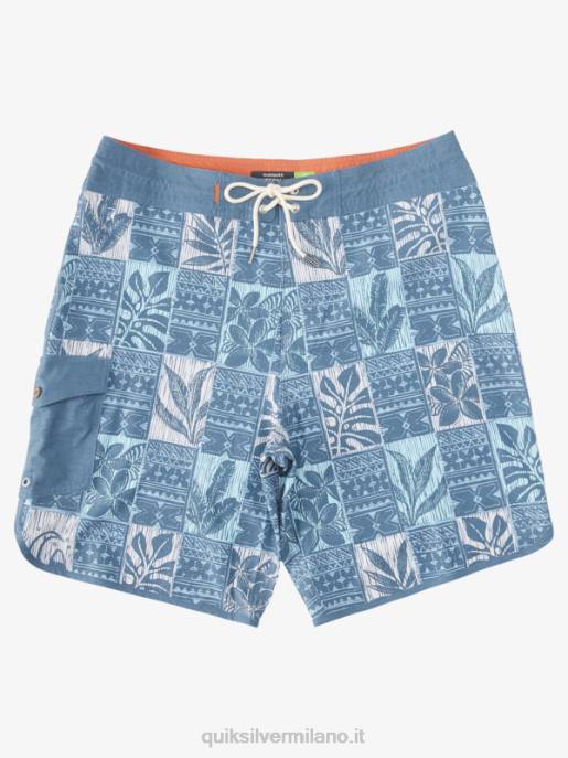 esso Quiksilver uomini waterman leaf box capesante 20 boardshorts alfiere foglie blu bs HTZR1298