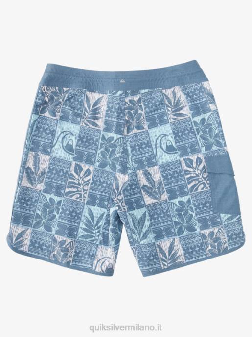 esso Quiksilver uomini waterman leaf box capesante 20 boardshorts alfiere foglie blu bs HTZR1298
