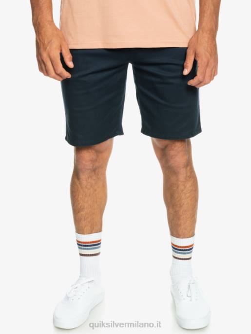 esso Quiksilver uomini Pantaloncini chino 20 elasticizzati per tutti i giorni blazer blu scuro HTZR857