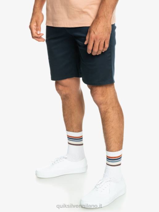 esso Quiksilver uomini Pantaloncini chino 20 elasticizzati per tutti i giorni blazer blu scuro HTZR857