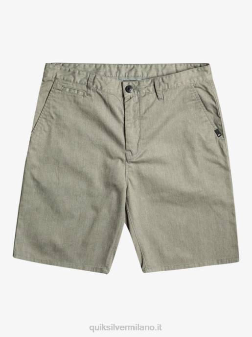 esso Quiksilver uomini Pantaloncini chino 20 elasticizzati per tutti i giorni erica grigio chiaro HTZR858