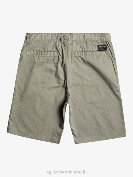 esso Quiksilver uomini Pantaloncini chino 20 elasticizzati per tutti i giorni erica grigio chiaro HTZR858