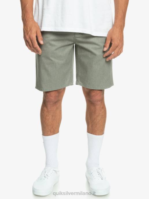 esso Quiksilver uomini Pantaloncini chino 20 elasticizzati per tutti i giorni erica grigio chiaro HTZR858