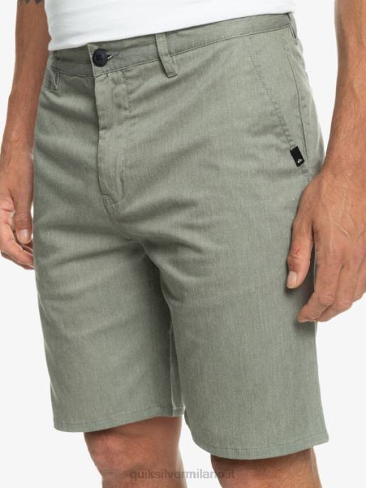 esso Quiksilver uomini Pantaloncini chino 20 elasticizzati per tutti i giorni erica grigio chiaro HTZR858