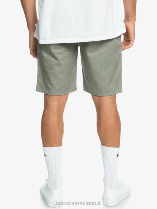 esso Quiksilver uomini Pantaloncini chino 20 elasticizzati per tutti i giorni erica grigio chiaro HTZR858