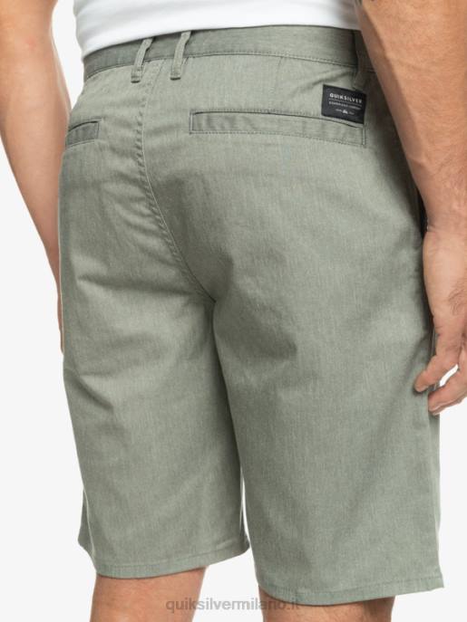 esso Quiksilver uomini Pantaloncini chino 20 elasticizzati per tutti i giorni erica grigio chiaro HTZR858